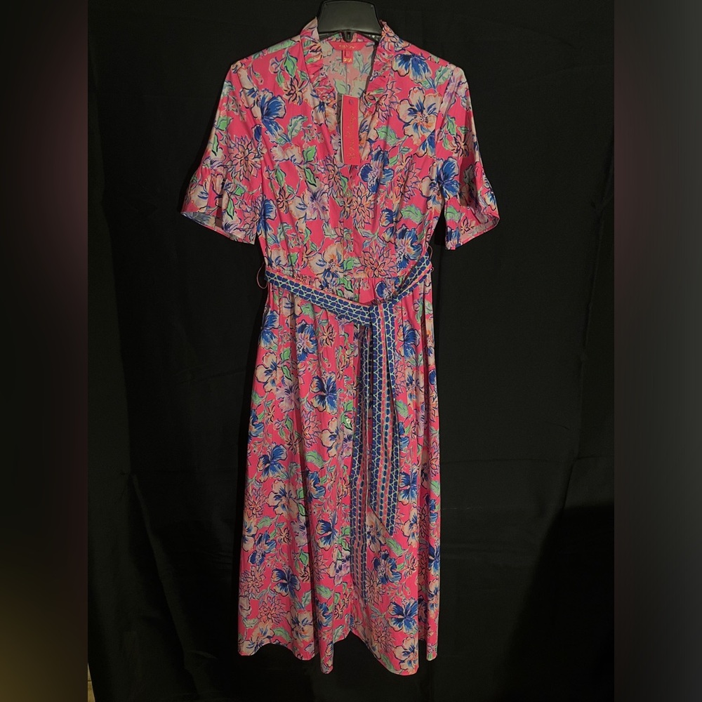 BNWT Lilly Pulitzer Marilisa Midi Stretch Shirt Dress Size USA 6